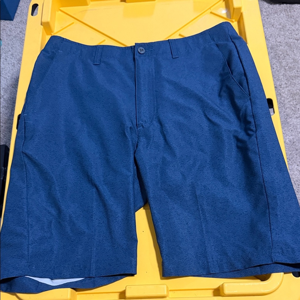 Pebble Beach Navy Blue Flat Front Men's Shorts